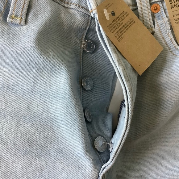 Levi’s Premium ribcage straight super high rise ankle jeans button fly size 25 - Picture 10 of 16